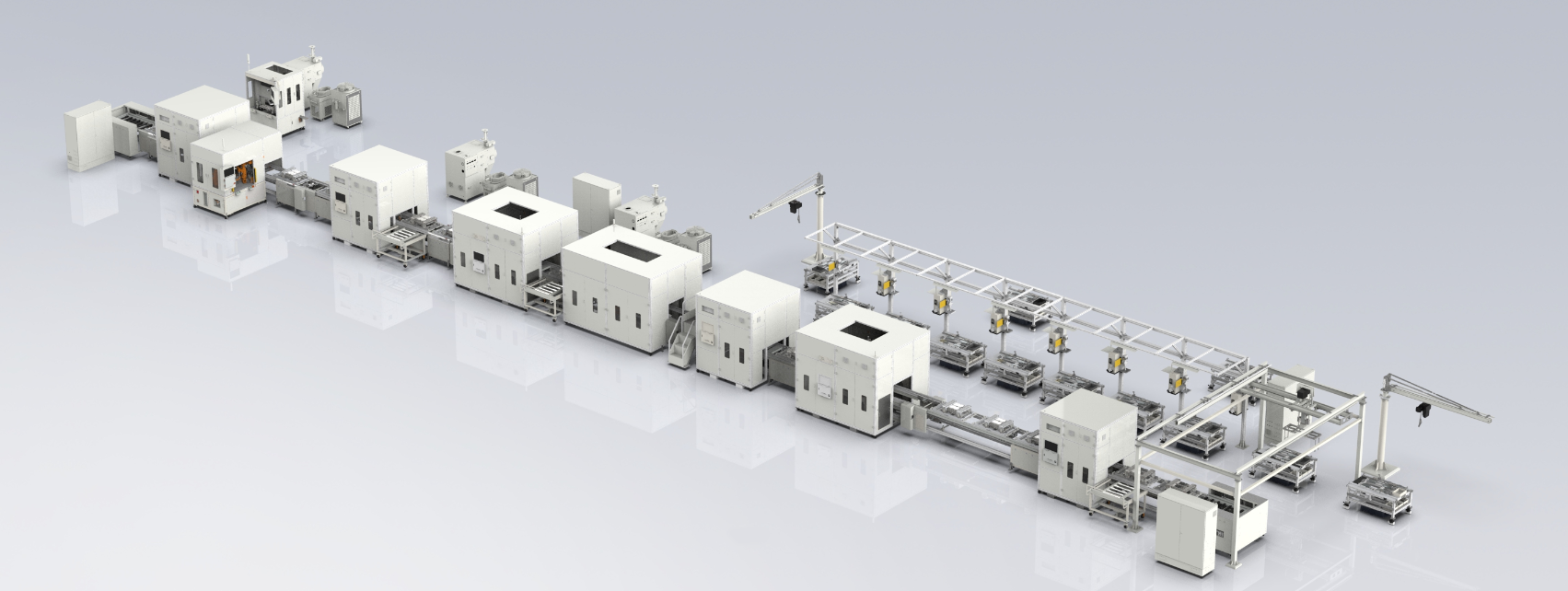 Application of Automated Assembly Lines for Cylindrical Battery Module PACKs
