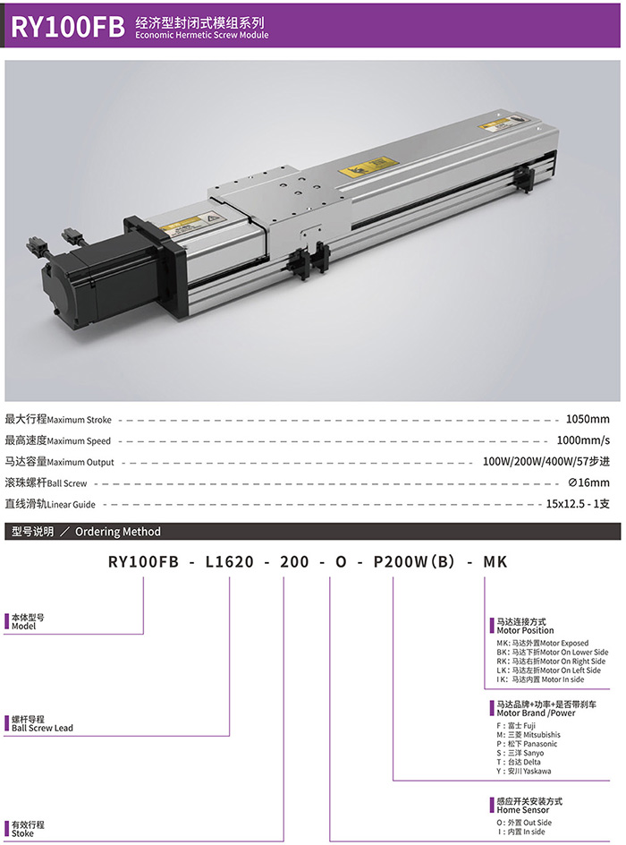 RY100FB 经济型封闭式模组